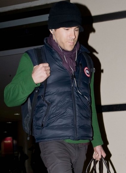 Ryan Reynolds knows how to keep warm with the Canada Goose Lodge Down Vest
