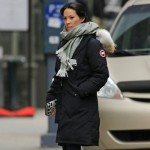 Actress Lucy Liu sporting the Canada Goose Kensington Parka