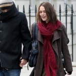Keira Knightley looking cozy in her Boston Clogs