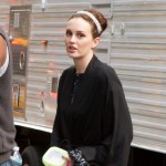 Leighton Meester stays comfy in the Arizona Sandal