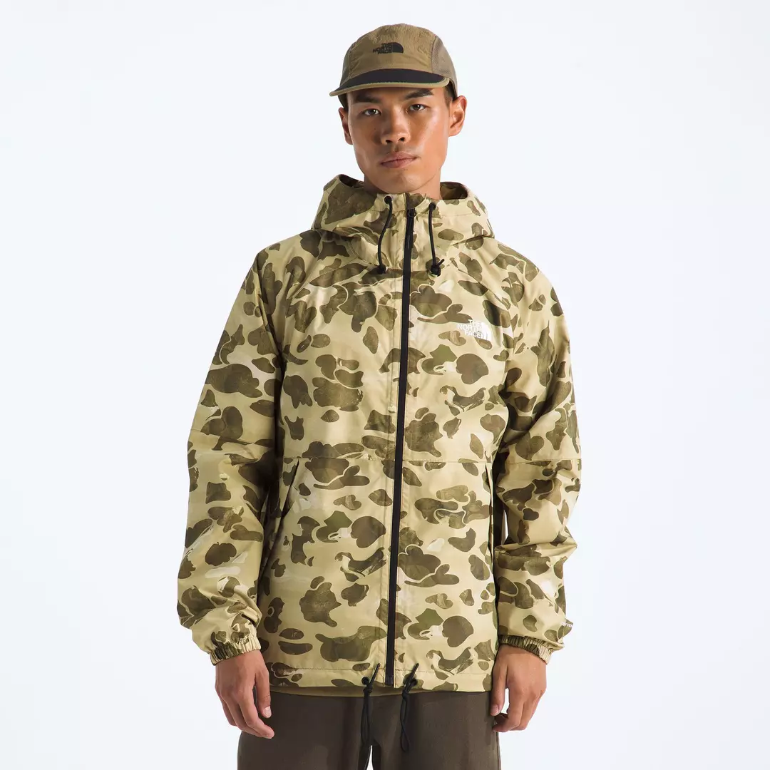 allover modern camo printed jacket with hood from The North Face