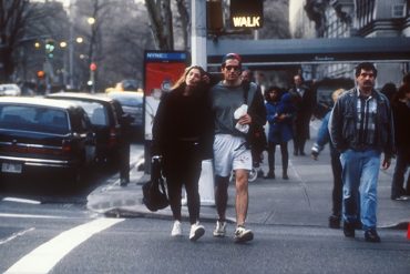 John F. Kennedy Jr. and Caroline Bessette walking on the streets of NYC